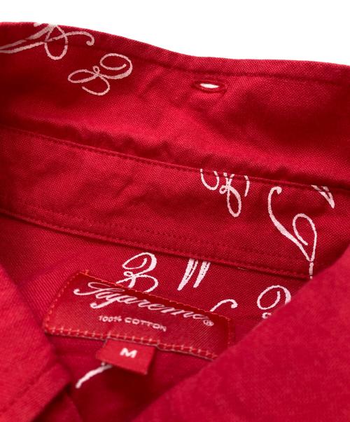 SUPREME（シュプリーム）Supreme (シュプリーム) Eat Meボタンダウンシャツ レッド サイズ:Mの古着・服飾アイテム