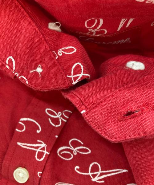 SUPREME（シュプリーム）Supreme (シュプリーム) Eat Meボタンダウンシャツ レッド サイズ:Mの古着・服飾アイテム