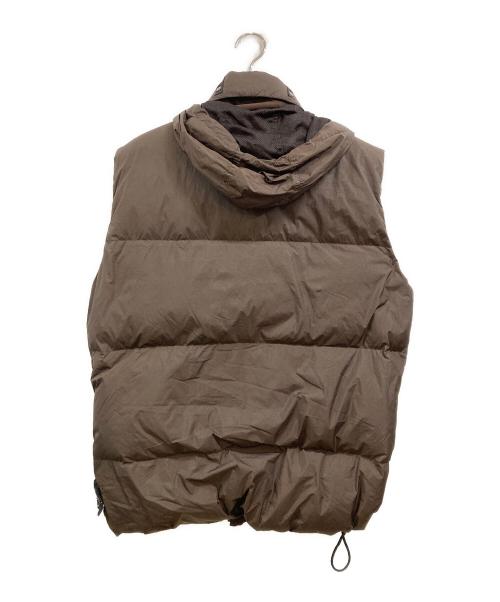 STONE ISLAND（ストーンアイランド）STONE ISLAND (ストーンアイランド) ガーメントダイナイロンレップスダウンベスト ブラウン サイズ:Lの古着・服飾アイテム