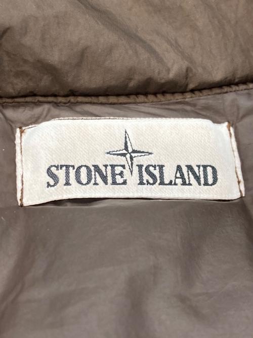 STONE ISLAND（ストーンアイランド）STONE ISLAND (ストーンアイランド) ガーメントダイナイロンレップスダウンベスト ブラウン サイズ:Lの古着・服飾アイテム