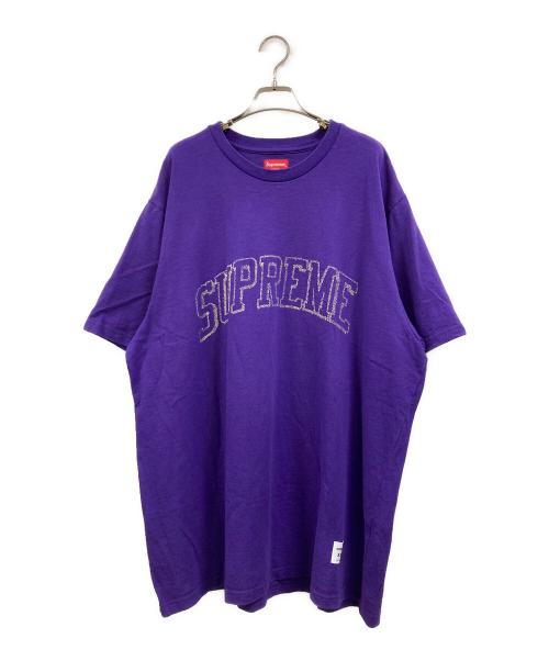 SUPREME（シュプリーム）SUPREME (シュプリーム) SKETCH EMBROIDERED S/S TOP パープル サイズ:XXLの古着・服飾アイテム
