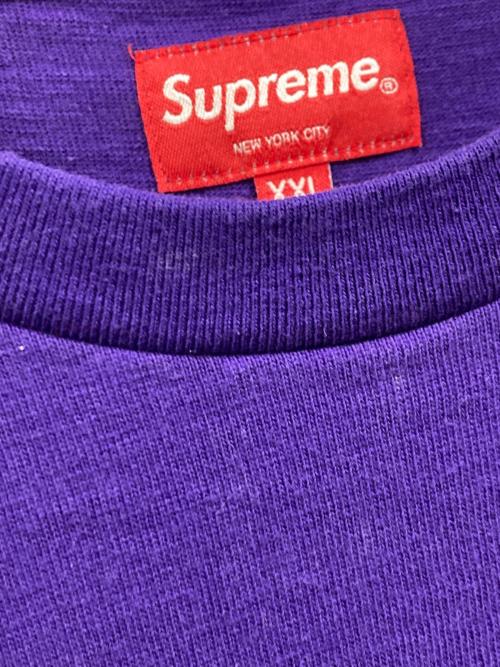 SUPREME（シュプリーム）SUPREME (シュプリーム) SKETCH EMBROIDERED S/S TOP パープル サイズ:XXLの古着・服飾アイテム