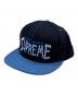 Supreme（シュプリーム）の古着「BONES LOGO 5-PANEL CAP」｜ブルー×ブラック