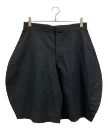 COMME des GARCONS（コムデギャルソン）の古着「変形 ウール ワイドハーフパンツ」｜ブラック