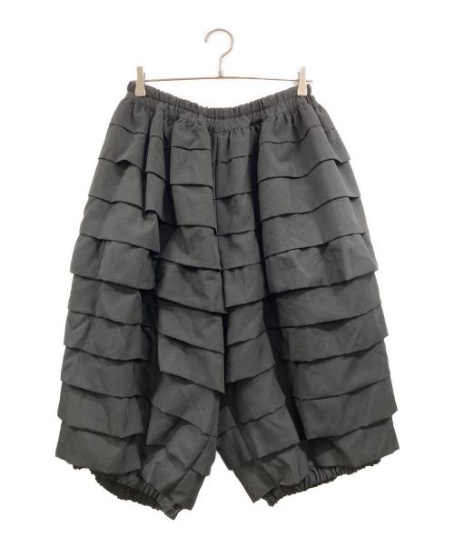 COMME des GARCONS（コムデギャルソン）COMME des GARCONS (コムデギャルソン) ポリエステル フリル切替 バルーンパンツ ブラック サイズ:Mの古着・服飾アイテム