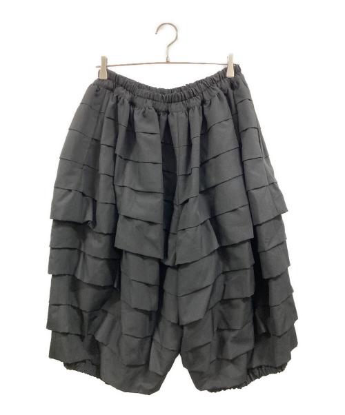 COMME des GARCONS（コムデギャルソン）COMME des GARCONS (コムデギャルソン) ポリエステル フリル切替 バルーンパンツ ブラック サイズ:Mの古着・服飾アイテム