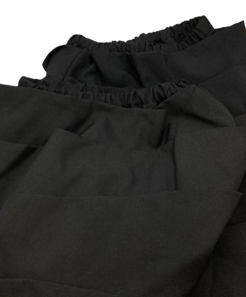 COMME des GARCONS（コムデギャルソン）COMME des GARCONS (コムデギャルソン) ポリエステル フリル切替 バルーンパンツ ブラック サイズ:Mの古着・服飾アイテム