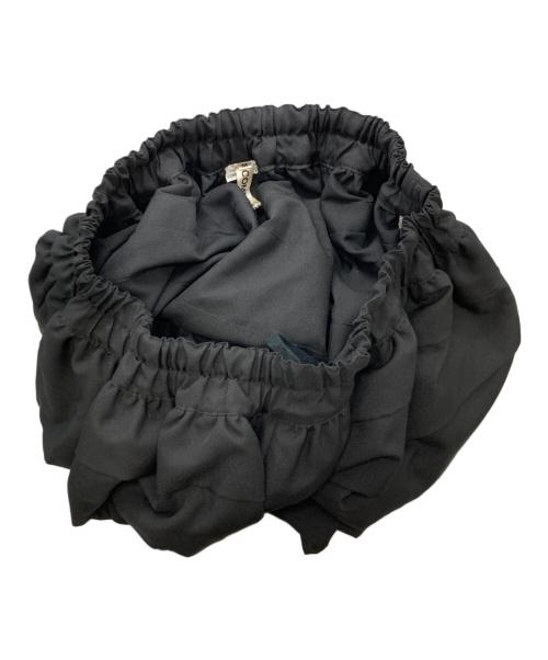 COMME des GARCONS（コムデギャルソン）COMME des GARCONS (コムデギャルソン) ポリエステル フリル切替 バルーンパンツ ブラック サイズ:Mの古着・服飾アイテム