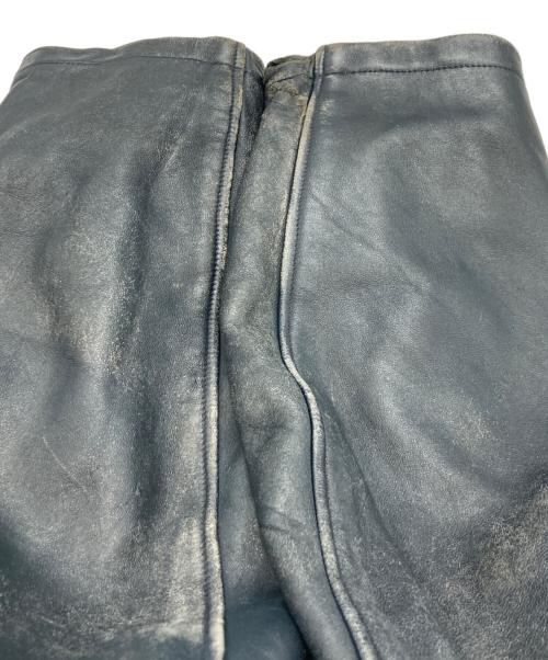 French Army（フランス軍）French Army (フランス軍) レザーフライトジャケット ネイビー サイズ:58の古着・服飾アイテム