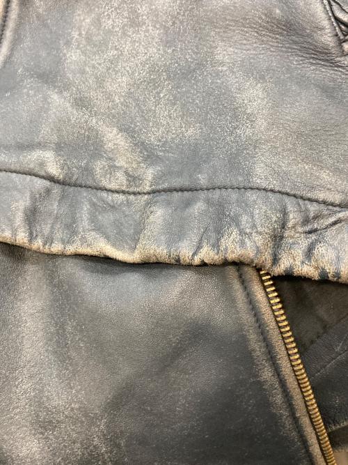 French Army（フランス軍）French Army (フランス軍) レザーフライトジャケット ネイビー サイズ:58の古着・服飾アイテム
