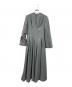 mame kurogouchi (マメクロゴウチ) curved pleated dress ブルー サイズ:1：30000円