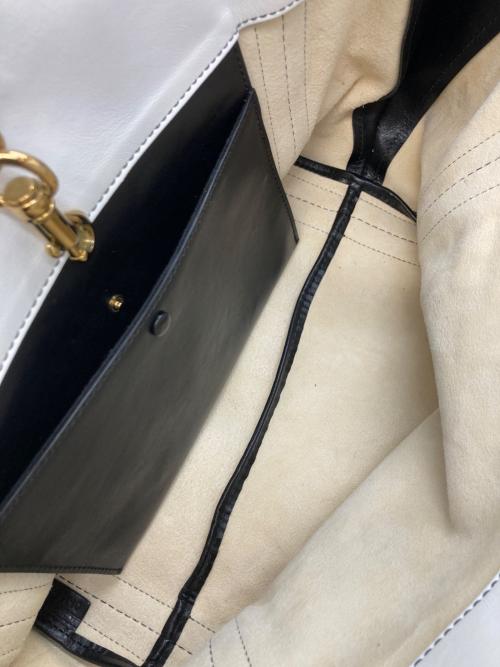 Chloe（クロエ）Chloe (クロエ) アリソンレザートート アイボリー×ブラックの古着・服飾アイテム
