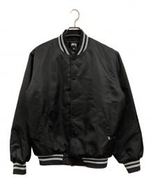stussy（ステューシー）の古着「SEQUINS SATIN JACKET」｜ブラック