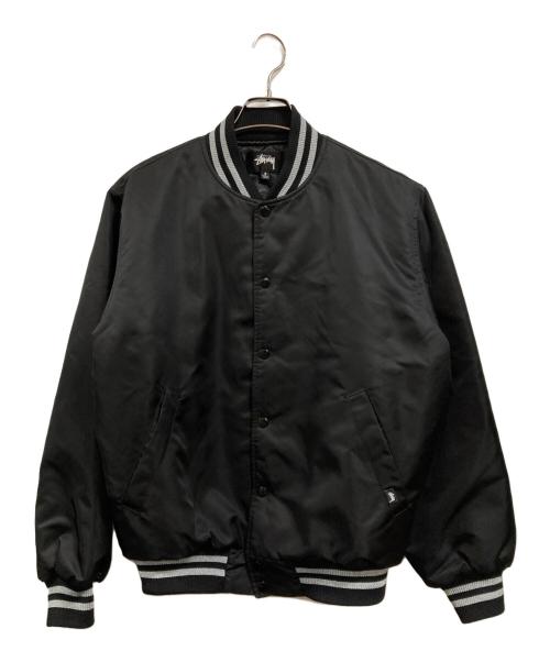 stussy（ステューシー）stussy (ステューシー) SEQUINS SATIN JACKET ブラック サイズ:Sの古着・服飾アイテム
