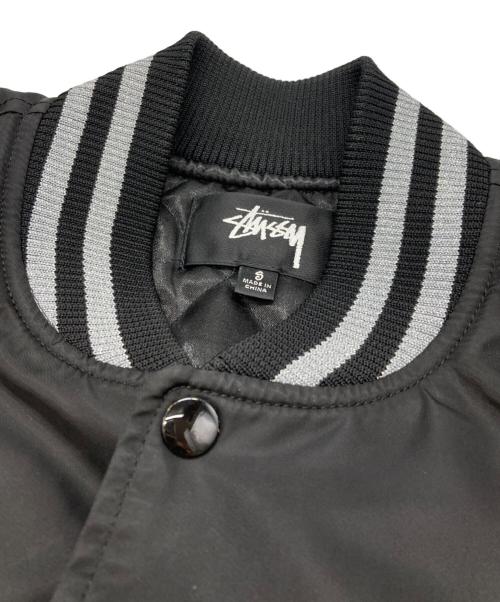 stussy（ステューシー）stussy (ステューシー) SEQUINS SATIN JACKET ブラック サイズ:Sの古着・服飾アイテム