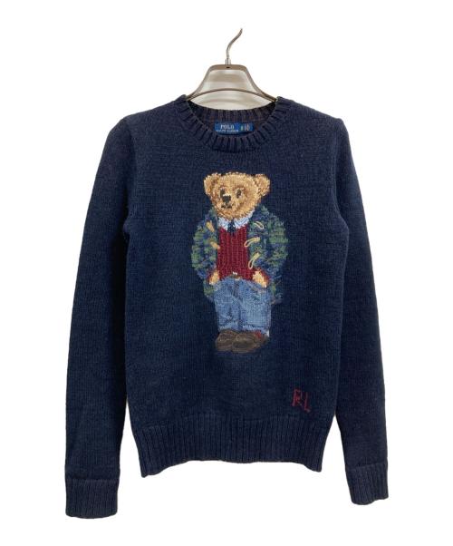 POLO RALPH LAUREN（ポロ・ラルフローレン）POLO RALPH LAUREN (ポロ・ラルフローレン) ポロベアニット ネイビー サイズ:XSの古着・服飾アイテム