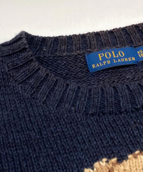 POLO RALPH LAUREN（ポロ・ラルフローレン）POLO RALPH LAUREN (ポロ・ラルフローレン) ポロベアニット ネイビー サイズ:XSの古着・服飾アイテム
