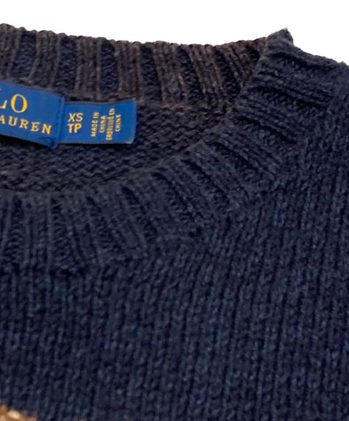 POLO RALPH LAUREN（ポロ・ラルフローレン）POLO RALPH LAUREN (ポロ・ラルフローレン) ポロベアニット ネイビー サイズ:XSの古着・服飾アイテム