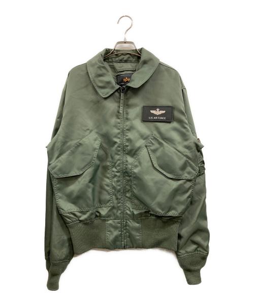 ALPHA（アルファ）ALPHA (アルファ) フライトジャケット オリーブ サイズ:Ｍの古着・服飾アイテム