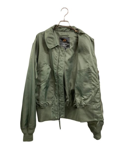 ALPHA（アルファ）ALPHA (アルファ) フライトジャケット オリーブ サイズ:Ｍの古着・服飾アイテム