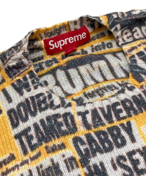 SUPREME（シュプリーム）SUPREME (シュプリーム) DASH SNOW SWEATER イエロー サイズ:Mの古着・服飾アイテム