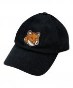 maison kitsuneメゾンキツネ）の古着「フォックスヘッドキャップ」｜ブラック