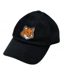 maison kitsune（メゾンキツネ）の古着「フォックスヘッドキャップ」｜ブラック
