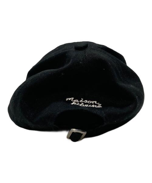 maison kitsune（メゾンキツネ）MAISON KITSUNE (メゾンキツネ) フォックスヘッドキャップ ブラック サイズ:FREEの古着・服飾アイテム