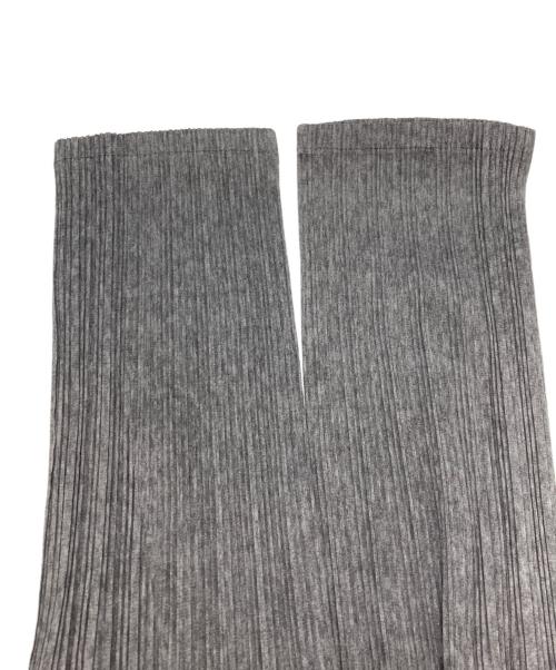PLEATS PLEASE（プリーツプリーズ）PLEATS PLEASE (プリーツプリーズ) プリーツノーカラージャケット グレー サイズ:3の古着・服飾アイテム