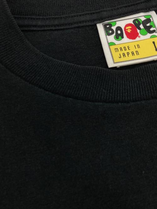A BATHING APE（アベイシングエイプ）A BATHING APE (アベイシングエイプ) プリントTシャツ ブラック サイズ:Lの古着・服飾アイテム
