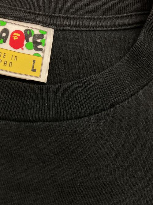 A BATHING APE（アベイシングエイプ）A BATHING APE (アベイシングエイプ) プリントTシャツ ブラック サイズ:Lの古着・服飾アイテム