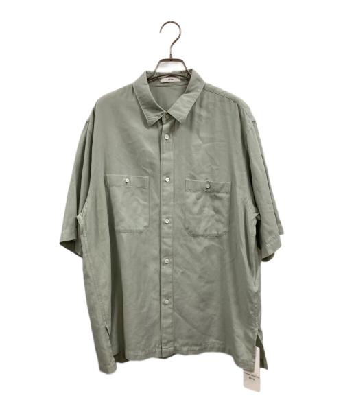ATON（エイトン）ATON (エイトン) COTTON SILK VIERA LOOSE FIT HALF SLEEVE SHIRT グリーン サイズ:46 未使用品の古着・服飾アイテム
