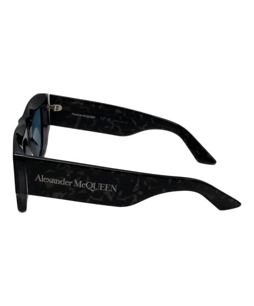 ALEXANDER McQUEEN（アレキサンダーマックイーン）ALEXANDER McQUEEN (アレキサンダーマックイーン) スクエアフレームサングラス ブラック サイズ:53□20の古着・服飾アイテム