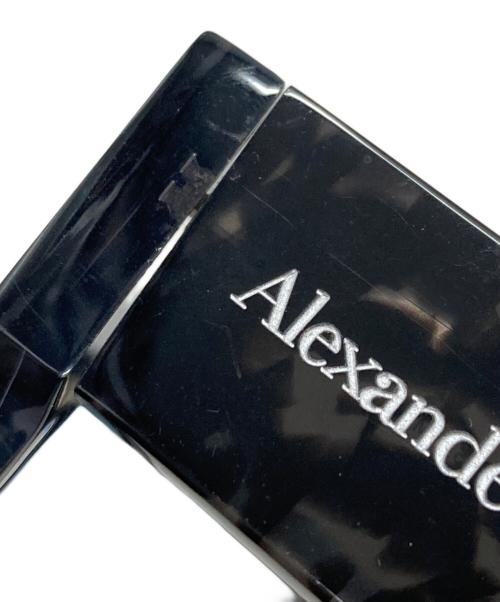 ALEXANDER McQUEEN（アレキサンダーマックイーン）ALEXANDER McQUEEN (アレキサンダーマックイーン) スクエアフレームサングラス ブラック サイズ:53□20の古着・服飾アイテム