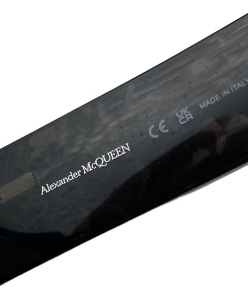 ALEXANDER McQUEEN（アレキサンダーマックイーン）ALEXANDER McQUEEN (アレキサンダーマックイーン) スクエアフレームサングラス ブラック サイズ:53□20の古着・服飾アイテム