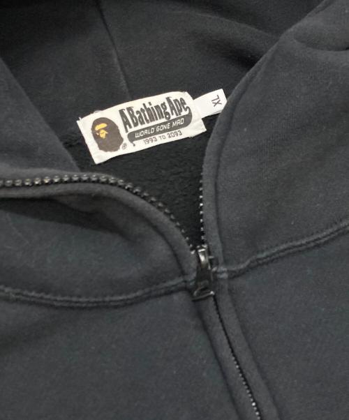 A BATHING APE（アベイシングエイプ）A BATHING APE (アベイシングエイプ) BAPE FULL ZIP HOODIE ブラック サイズ:XLの古着・服飾アイテム