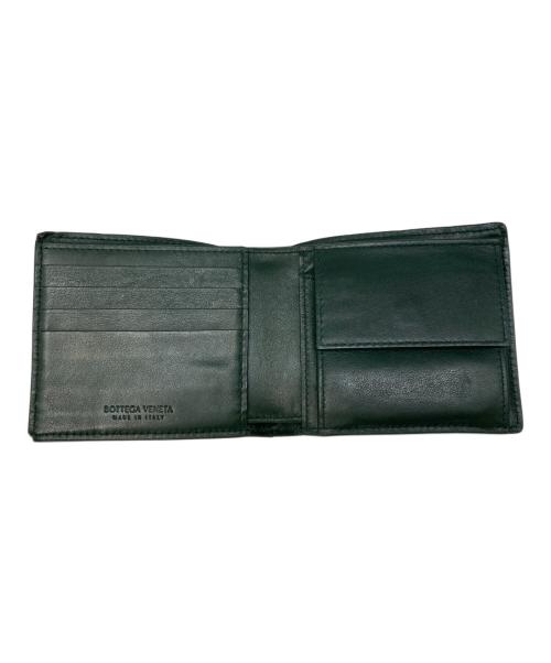BOTTEGA VENETA（ボッテガベネタ）BOTTEGA VENETA (ボッテガベネタ) イントレチャート二つ折り財布 グリーンの古着・服飾アイテム