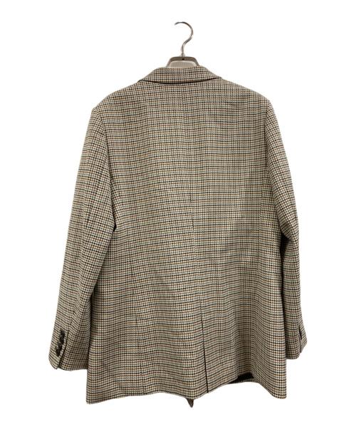 23区（ニジュウサンク）23区 (ニジュウサンク) ガンクラブチェックストレッチ ジャケット ベージュ サイズ:40 未使用品の古着・服飾アイテム