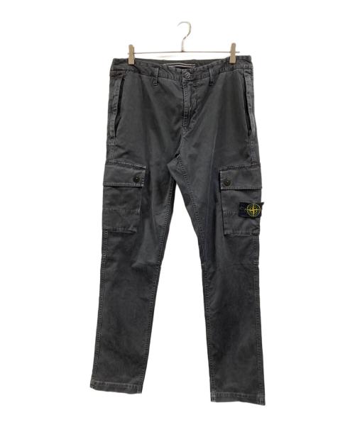 STONE ISLAND（ストーンアイランド）STONE ISLAND (ストーンアイランド) OLD EFFECT カーゴパンツ ブラック サイズ: 86cm (W34)の古着・服飾アイテム