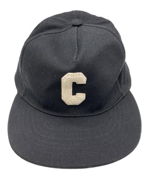 CELINE（セリーヌ）CELINE (セリーヌ) イニシャル Cロゴワッペンスナップバックキャップ ブラックの古着・服飾アイテム