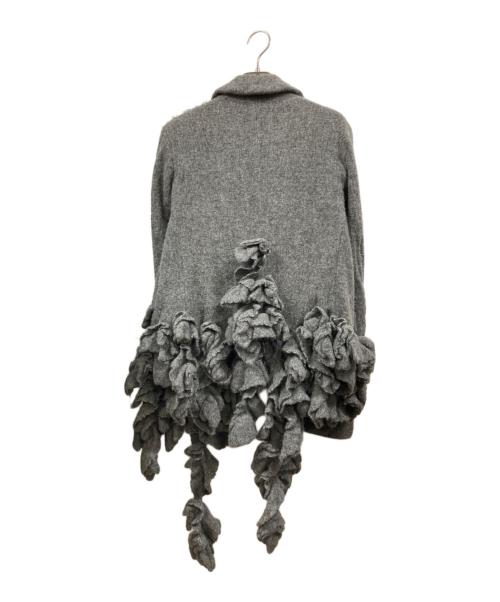 COMME des GARCONS COMME des GARCONS（コムデギャルソン コムデギャルソン）COMME des GARCONS COMME des GARCONS (コムデギャルソン コムデギャルソン) フリル ブラッシュ ジャケット グレー サイズ:Sの古着・服飾アイテム
