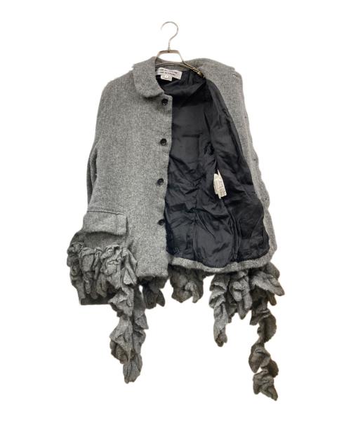 COMME des GARCONS COMME des GARCONS（コムデギャルソン コムデギャルソン）COMME des GARCONS COMME des GARCONS (コムデギャルソン コムデギャルソン) フリル ブラッシュ ジャケット グレー サイズ:Sの古着・服飾アイテム