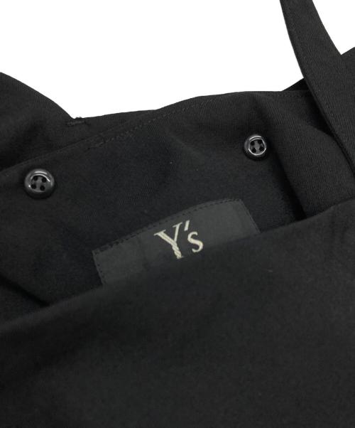 Y's（ワイズ）Y's (ワイズ) ウールギャバジンアシンメトリーデザイン吊りスカート ブラック サイズ:1の古着・服飾アイテム