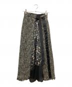 sacaiサカイ）の古着「21AW Tweed Maxi Skirt MULTI」｜ブラウン