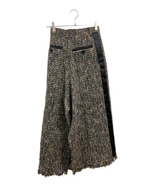 sacai（サカイ）sacai (サカイ) 21AW Tweed Maxi Skirt MULTI ブラウンの古着・服飾アイテム