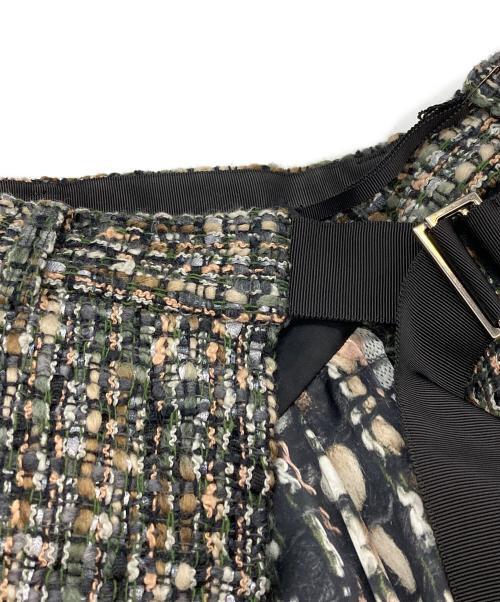 sacai（サカイ）sacai (サカイ) 21AW Tweed Maxi Skirt MULTI ブラウンの古着・服飾アイテム