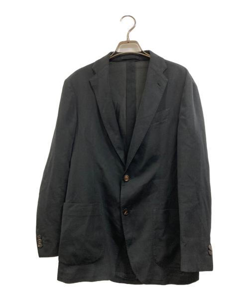 LARDINI（ラルディーニ）LARDINI (ラルディーニ) ウールナイロンハニカムニットジャージ2Bジャケット ブラック サイズ:46の古着・服飾アイテム