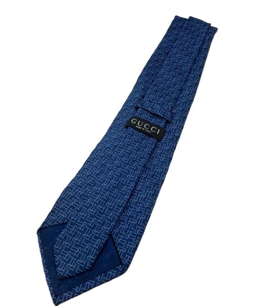 GUCCI（グッチ）GUCCI (グッチ) シルクネクタイ ブルー サイズ:FREEの古着・服飾アイテム