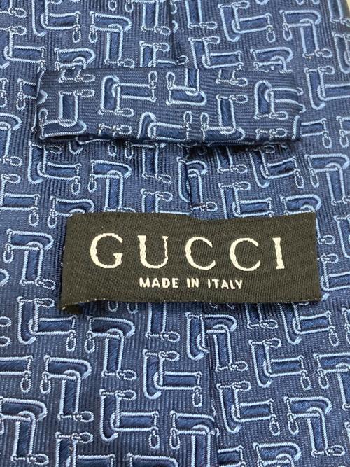 GUCCI（グッチ）GUCCI (グッチ) シルクネクタイ ブルー サイズ:FREEの古着・服飾アイテム
