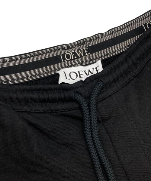 LOEWE（ロエベ）LOEWE (ロエベ) アナグラム ロゴ刺繍ジョガーパンツ ブラック サイズ:Mの古着・服飾アイテム